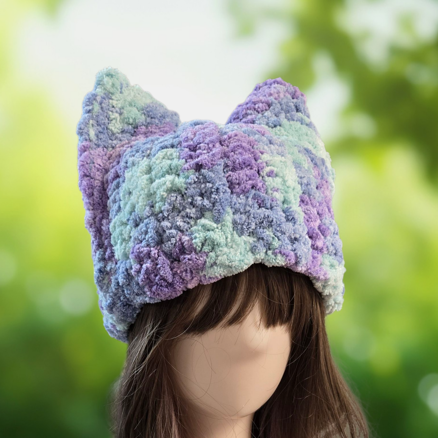 Cat ear hat Purple n Blue