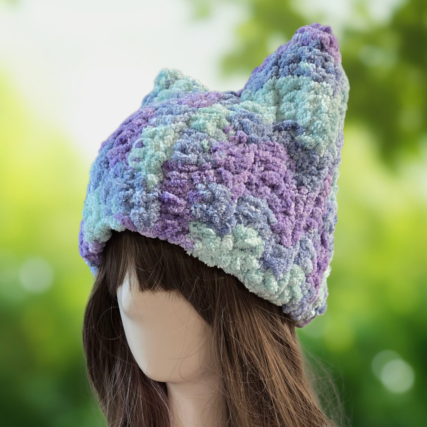Cat ear hat Purple n Blue
