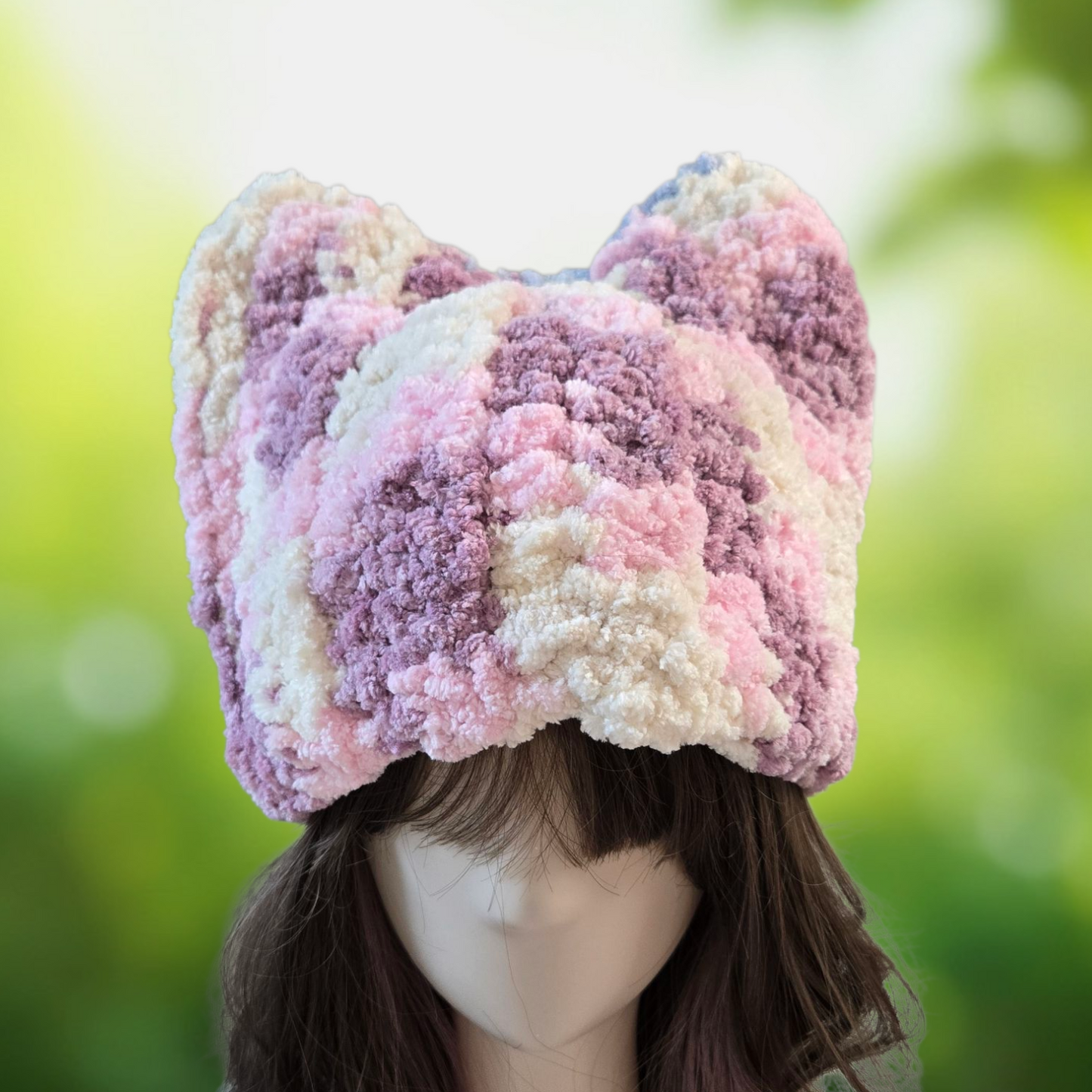 Cat ear hat purple